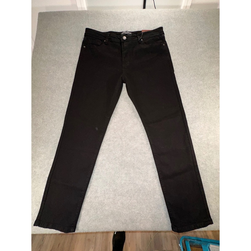 Indigo Wisdom Denim Mens Black Jeans 36x30 Slim Straight IW-5018-4 NWT - Picture 2 of 10